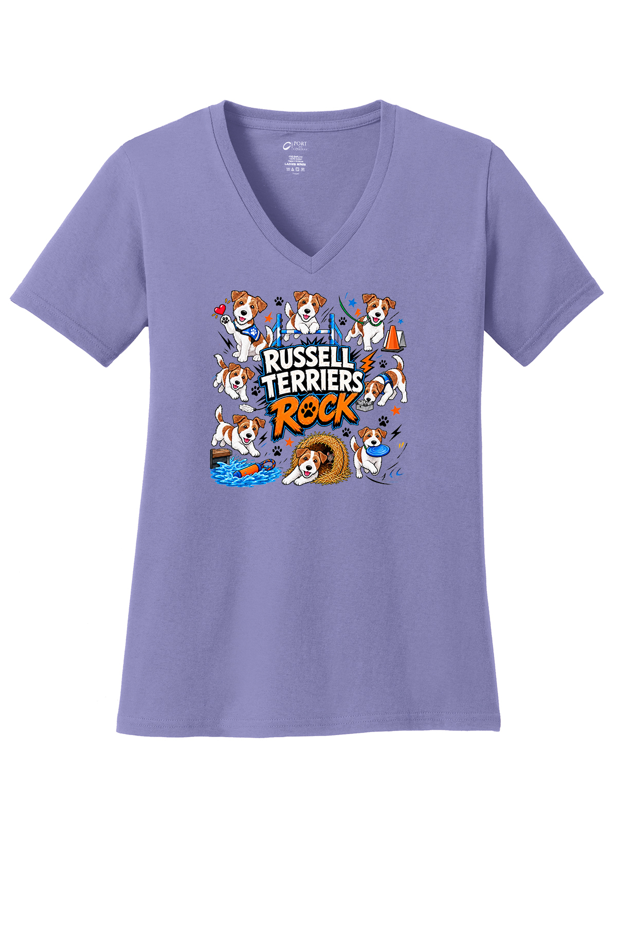 Russell Terriers Rock Fundraiser Women's Fit V-Neck LPC54V
