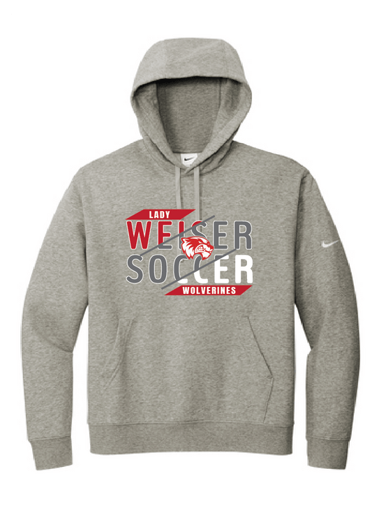 Soccer Nike Club Fleece Sleeve Swoosh Pullover Hoodie