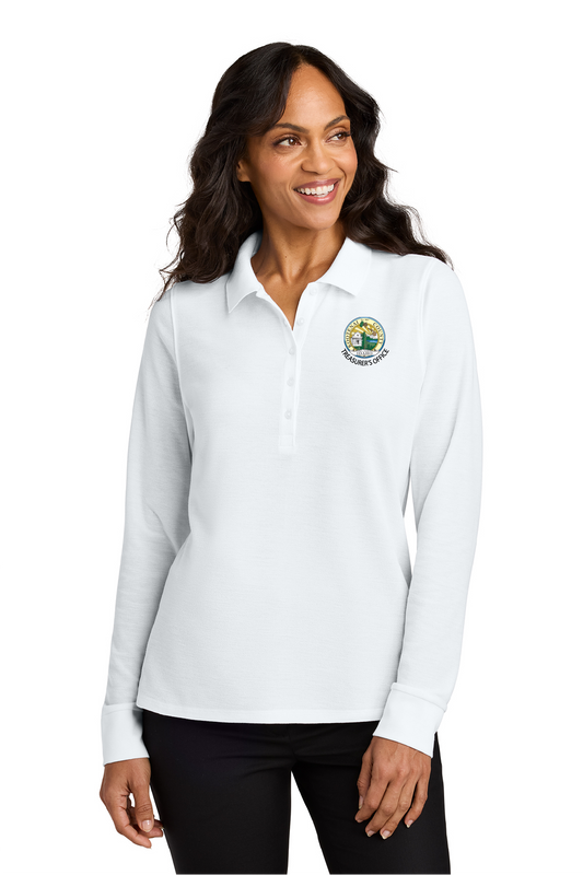 LK200LS Port Authority® Women’s Wearever Signature Pique Long Sleeve Polo