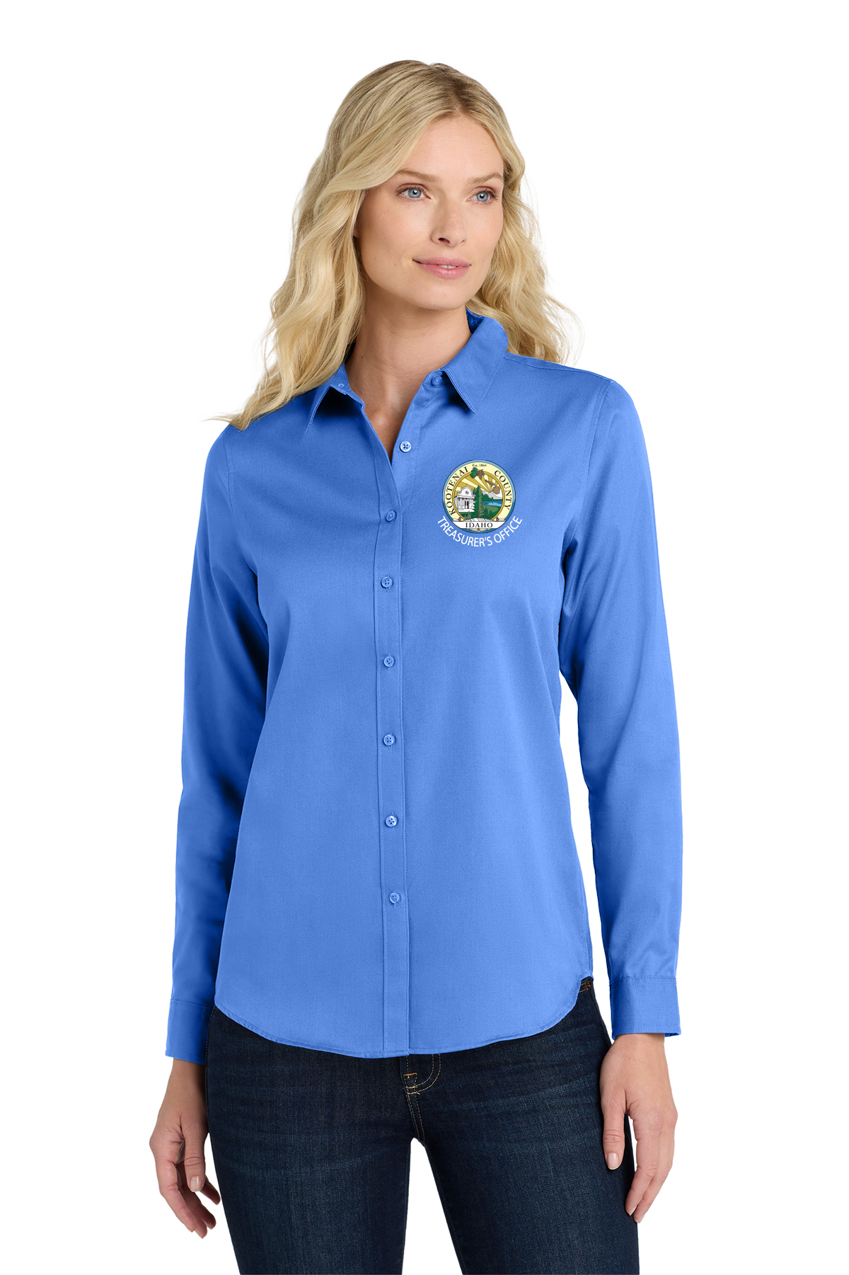 LW808 Port Authority® Ladies Long Sleeve SuperPro React ™ Twill Shirt.