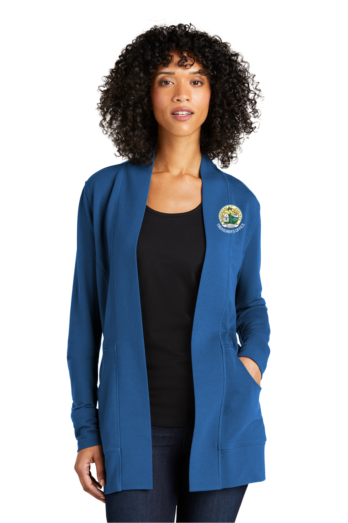 LK825 Port Authority® Ladies Microterry Cardigan