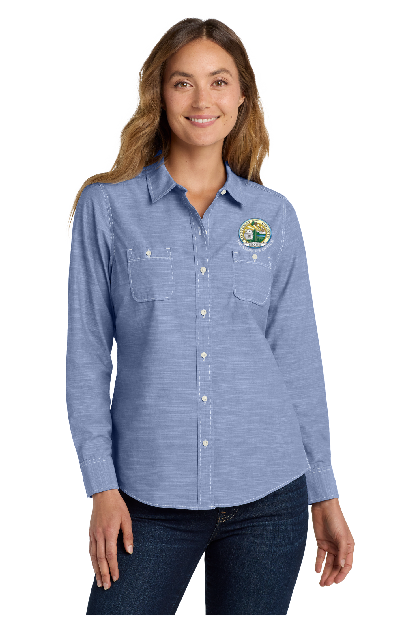 LW380 Port Authority® Women's Slub Chambray Shirt