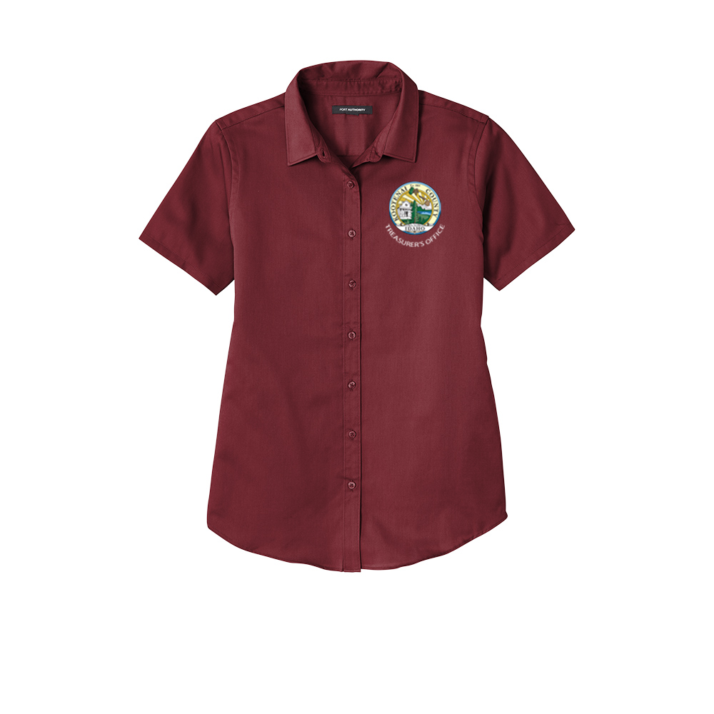 LW809 Port Authority® Ladies Short Sleeve SuperPro React ™ Twill Shirt