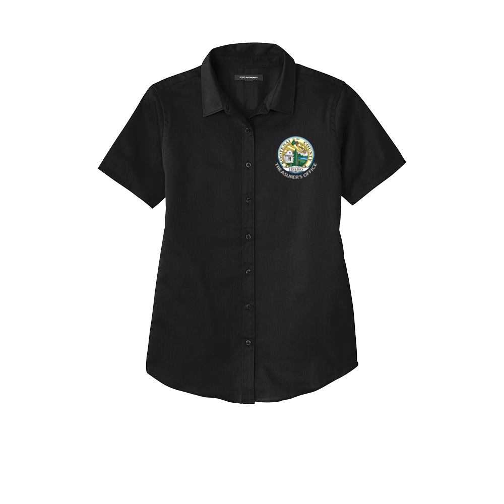 LW809 Port Authority® Ladies Short Sleeve SuperPro React ™ Twill Shirt