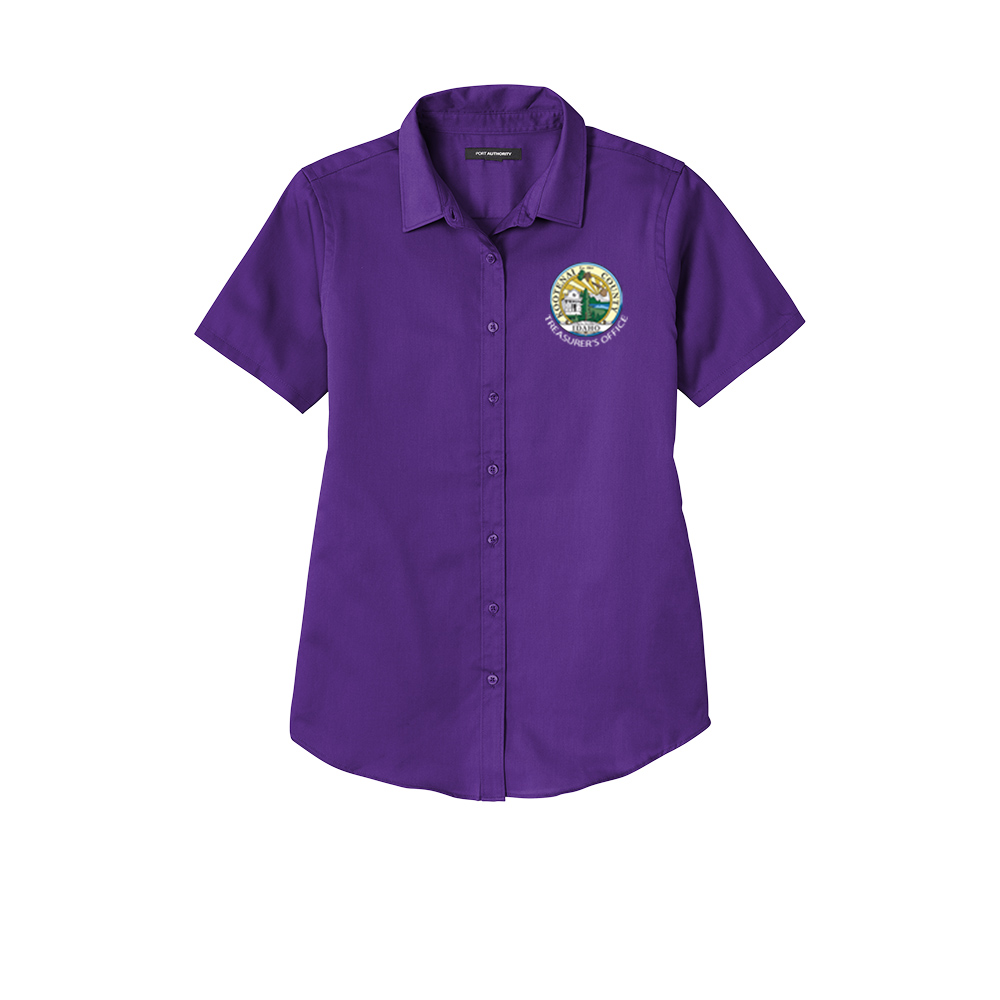 LW809 Port Authority® Ladies Short Sleeve SuperPro React ™ Twill Shirt