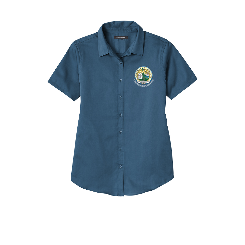 LW809 Port Authority® Ladies Short Sleeve SuperPro React ™ Twill Shirt