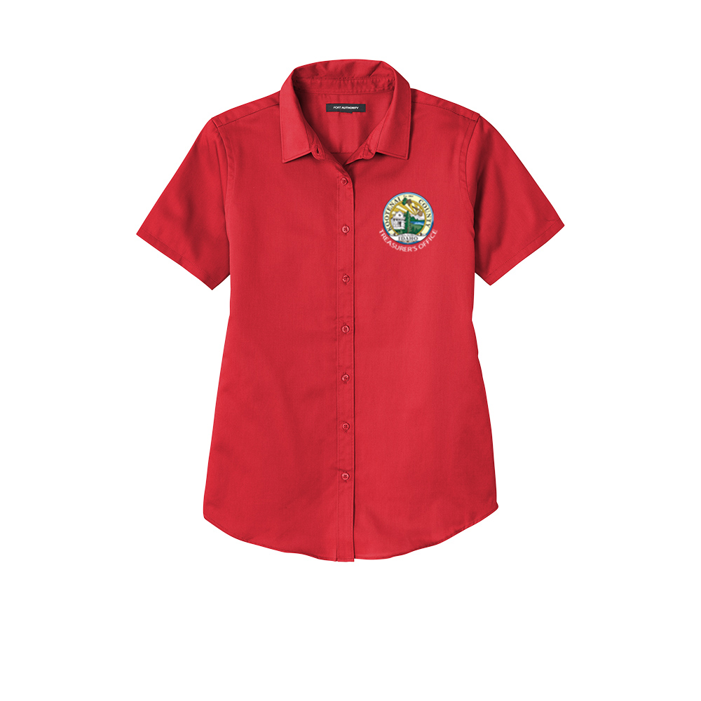 LW809 Port Authority® Ladies Short Sleeve SuperPro React ™ Twill Shirt