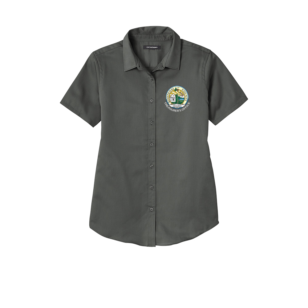 LW809 Port Authority® Ladies Short Sleeve SuperPro React ™ Twill Shirt