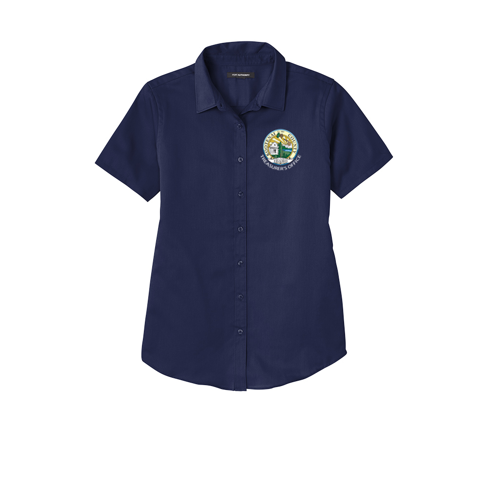 LW809 Port Authority® Ladies Short Sleeve SuperPro React ™ Twill Shirt
