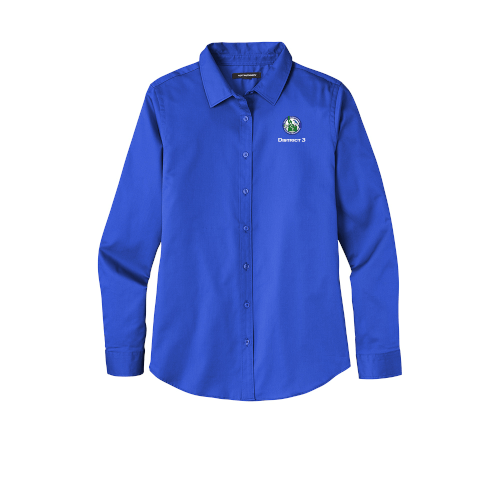 LW808 Port Authority® Ladies Long Sleeve SuperPro React ™ Twill Shirt.