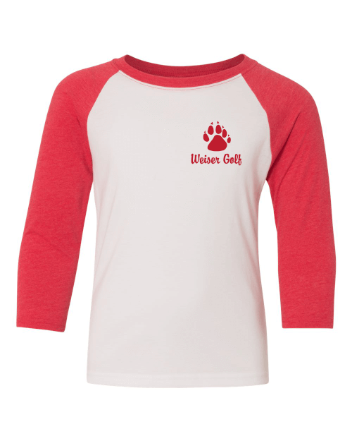 Bella + Canvas - Toddler Three-Quarter Sleeve Baseball Tee