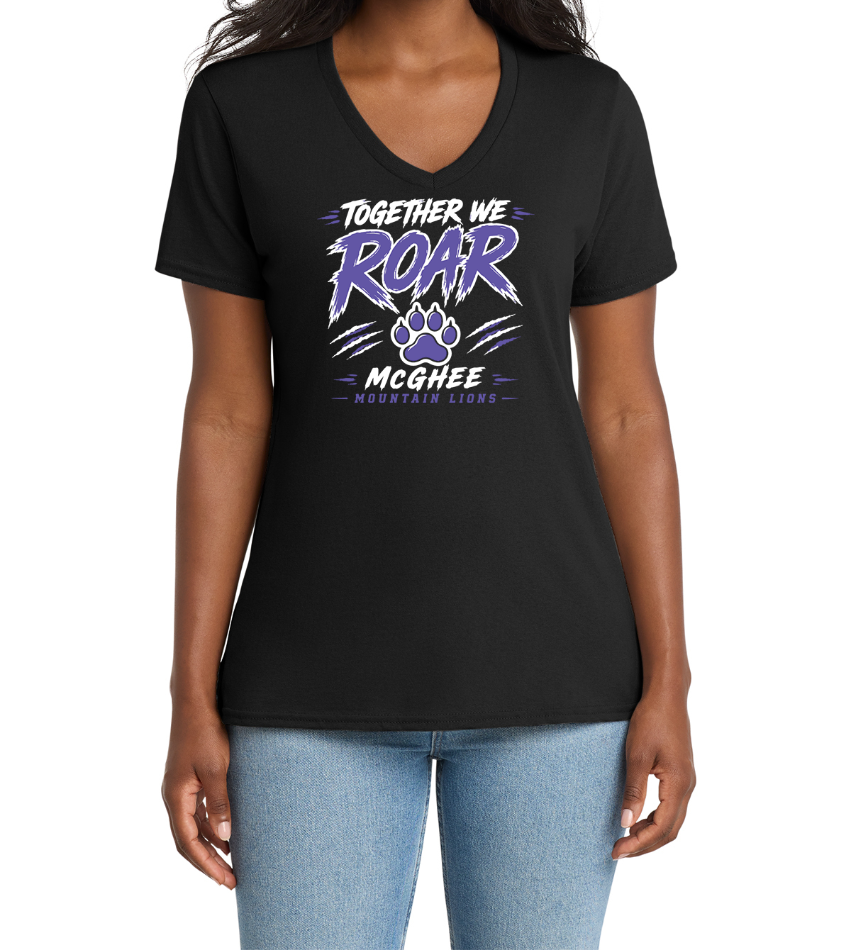 Port & Co ®  Women's Core Cotton V-Neck Tee. LPC54V