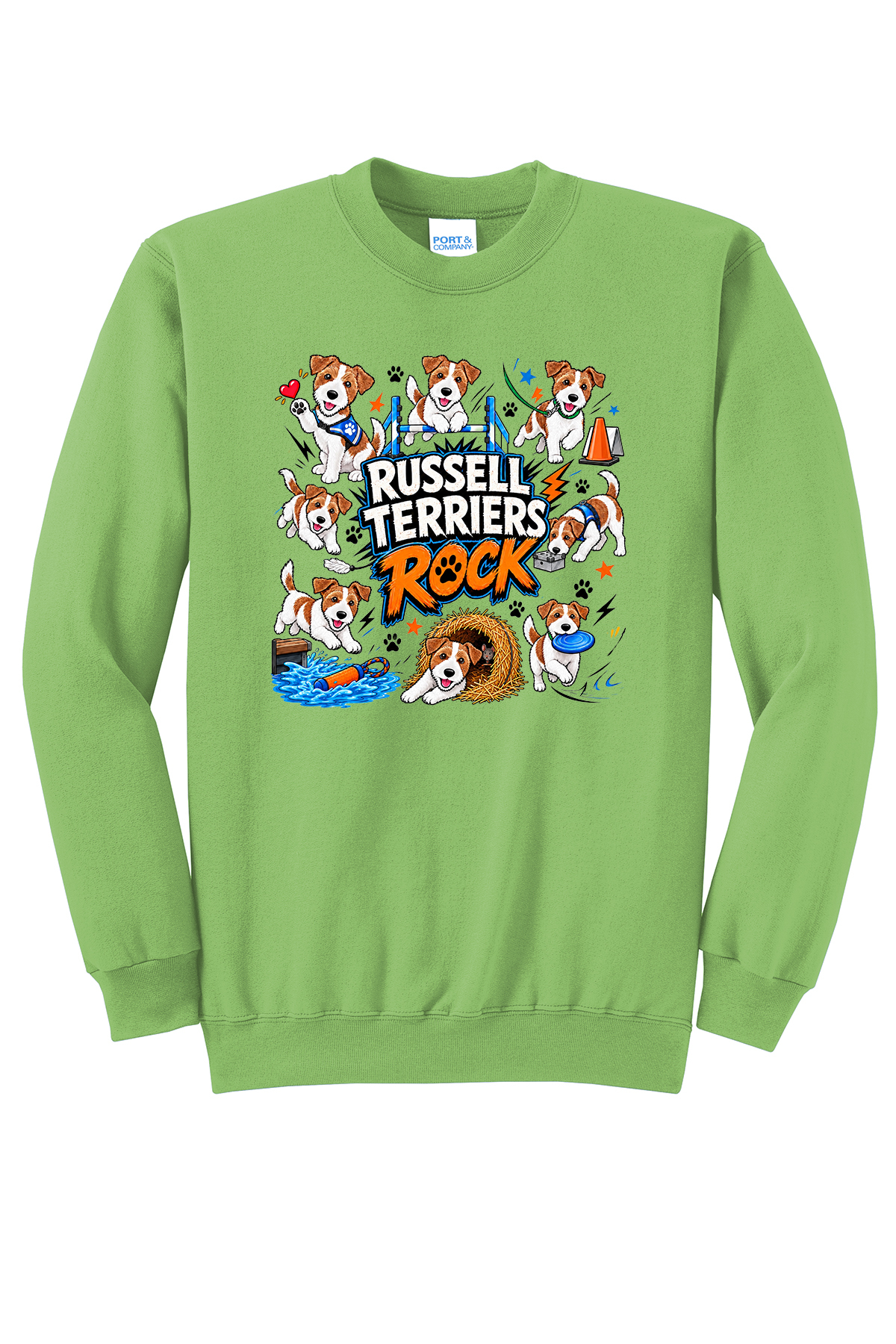 Russell Terriers Rock Fundraiser Crewneck. PC78