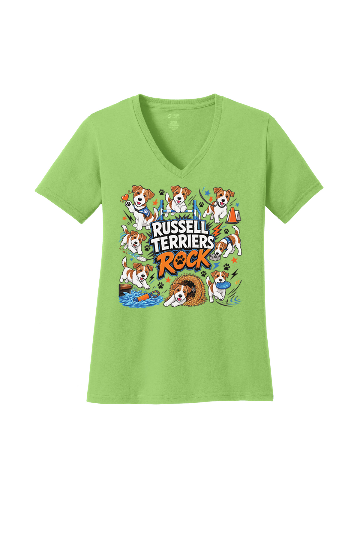 Russell Terriers Rock Fundraiser V-Neck LPC54V