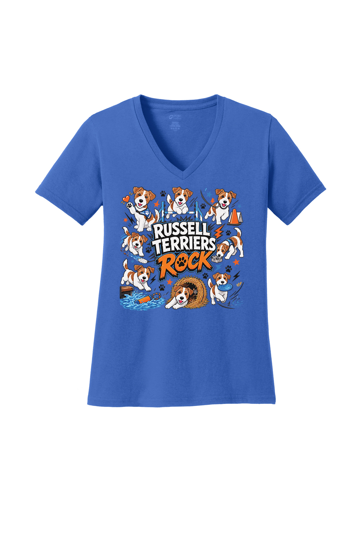 Russell Terriers Rock Fundraiser V-Neck LPC54V