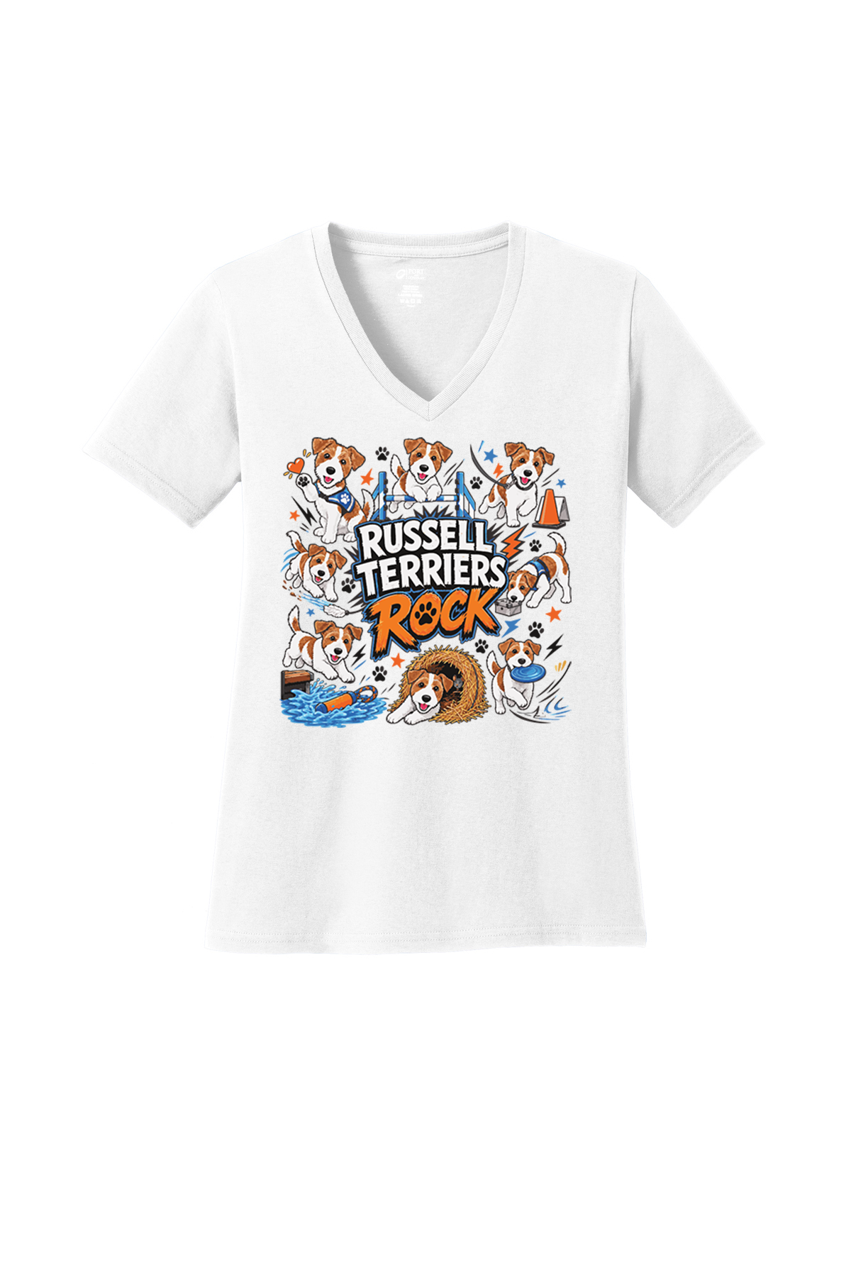 Russell Terriers Rock Fundraiser V-Neck LPC54V