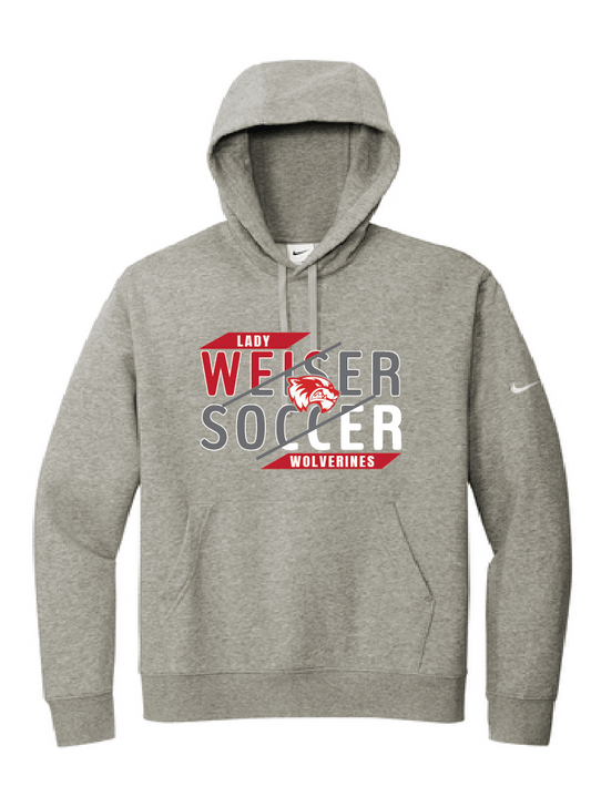 Soccer Nike Club Fleece Sleeve Swoosh Pullover Hoodie