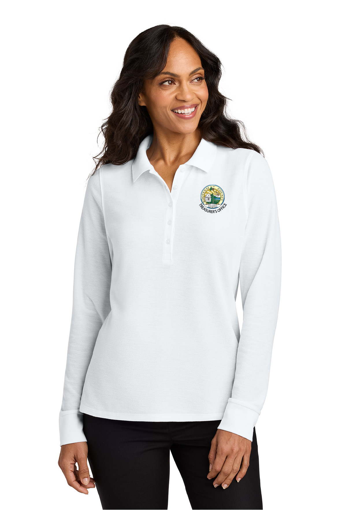 LK200LS  Port Authority® Women’s Wearever Signature Pique Long Sleeve Polo