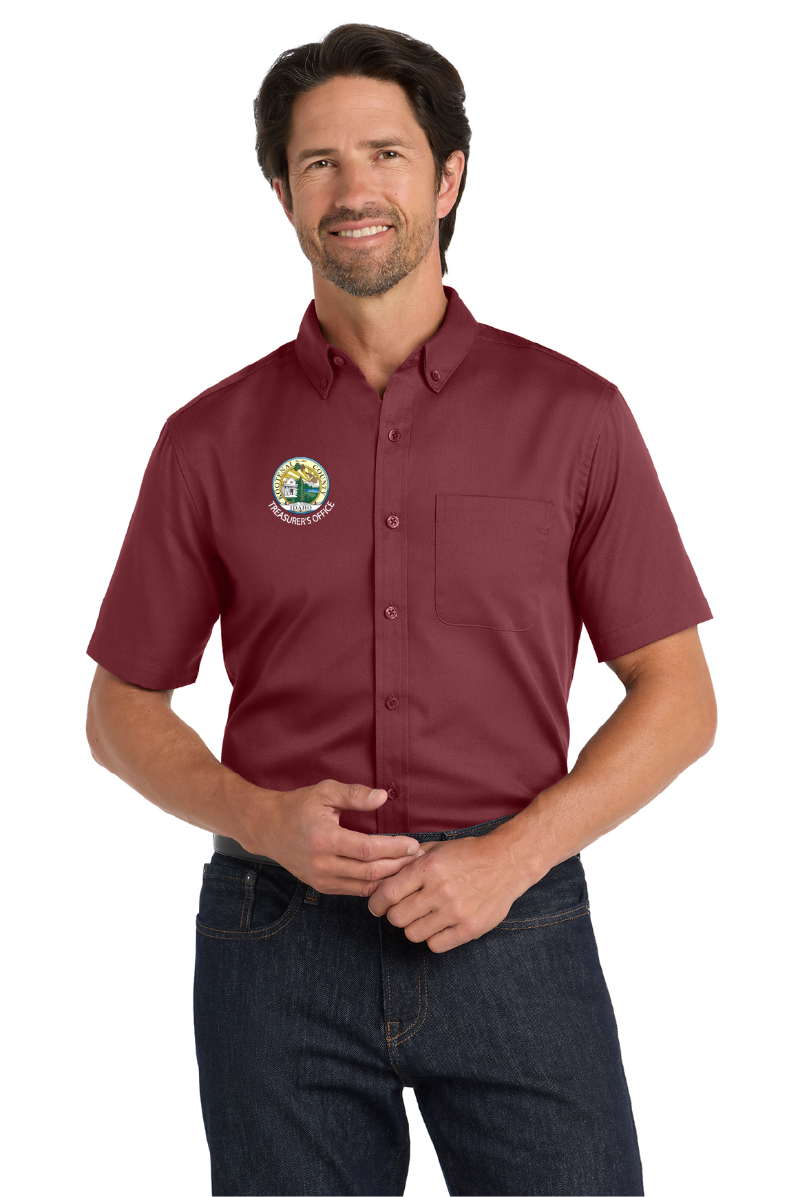 W809 Port Authority® Short Sleeve SuperPro React ™ Twill Shirt.