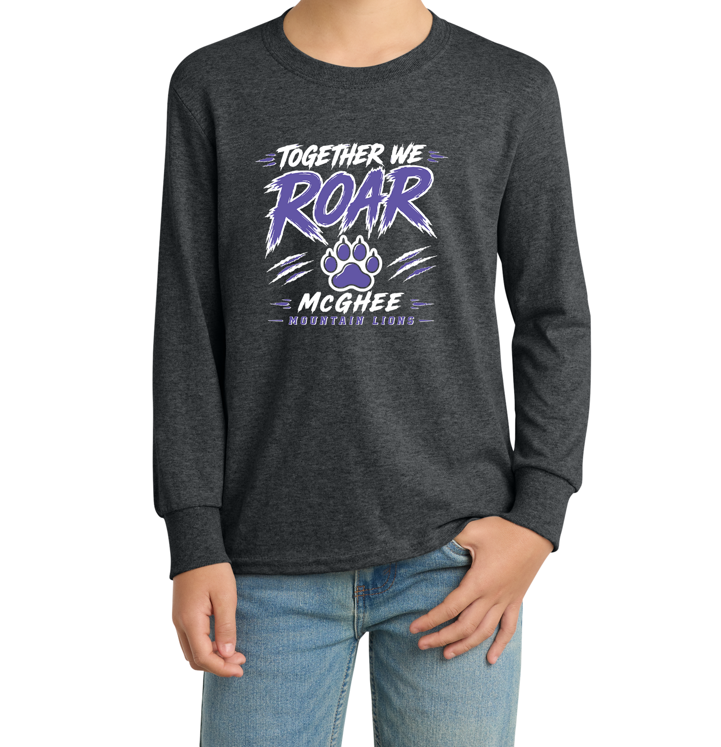 Port & Co ®  Youth Long Sleeve Core Cotton Tee. PC54YLS
