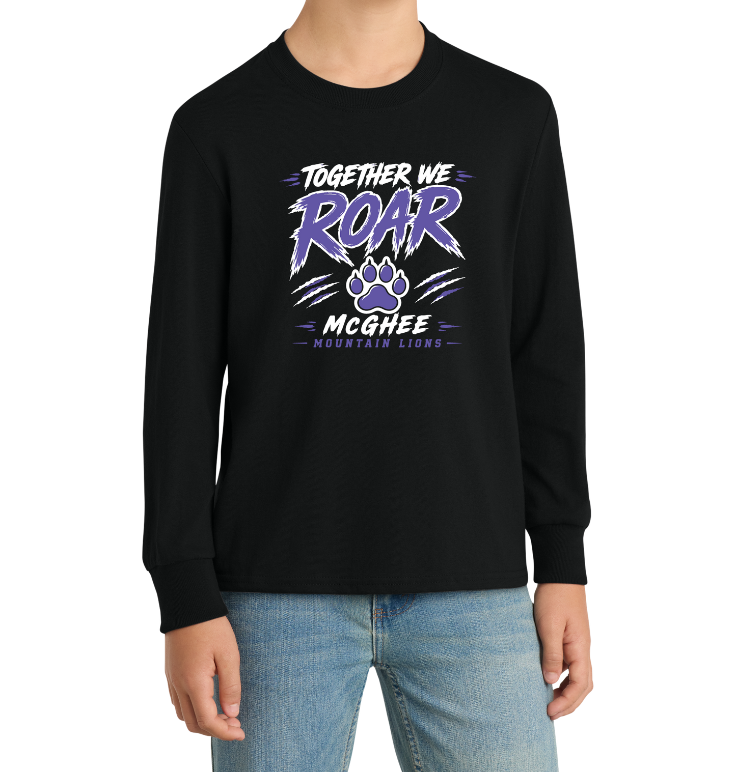 Port & Co ®  Youth Long Sleeve Core Cotton Tee. PC54YLS