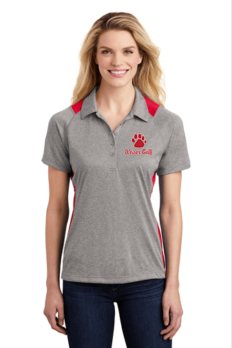 LST665  Sport-Tek® Ladies Heather Colorblock Contender™ Polo
