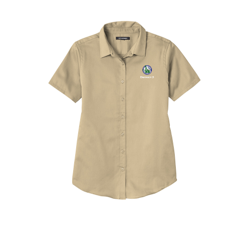 LW809 Port Authority® Ladies Short Sleeve SuperPro React ™ Twill Shirt